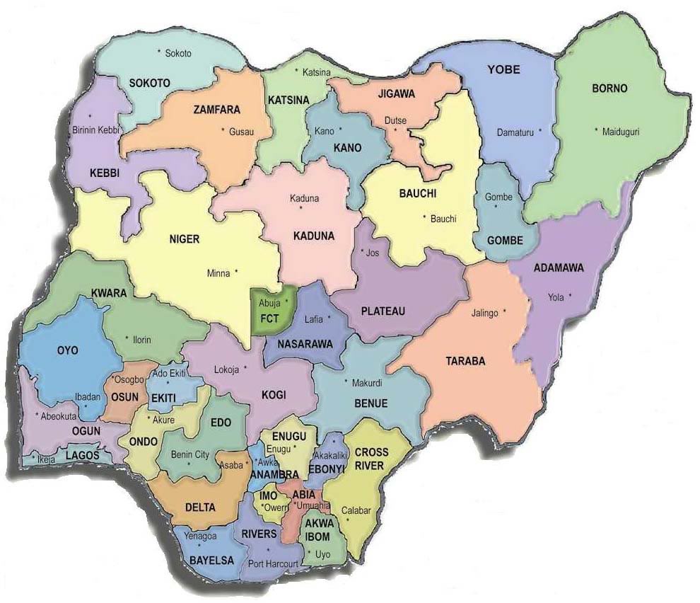 Map Of Nigeria 